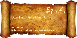 Szalai Adalbert névjegykártya